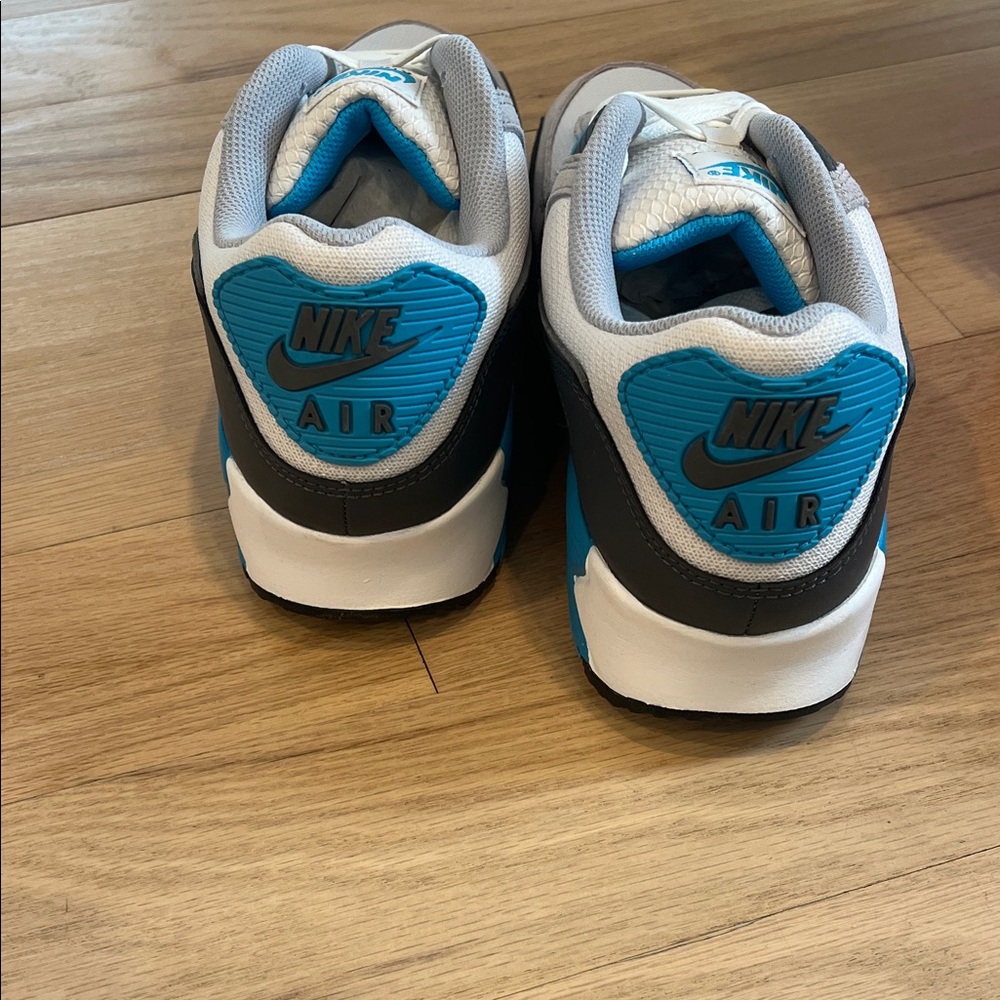 Nike Air Max 90 Sneakers, Platinum Tint/Blue Lightning/Wolf Grey/Iron Grey - Picture 4 of 6